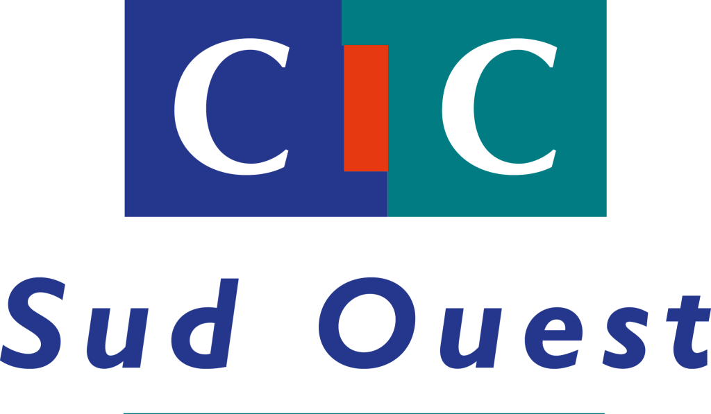 Logo CIC Sud Ouest - vertical bleu